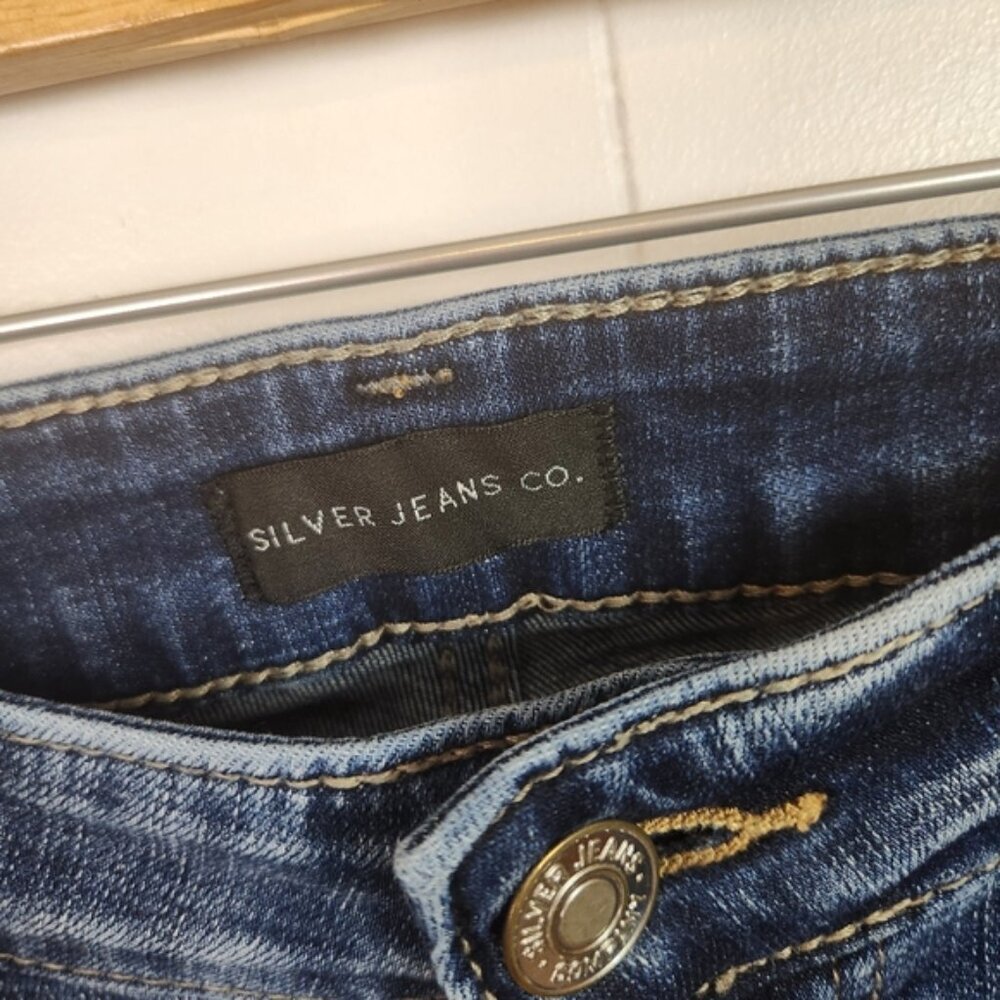 Silver Jeans Konrad Slim Leg Stretch Dark Wash Jeans Mens Size 32x32 Western - Picture 6 of 12